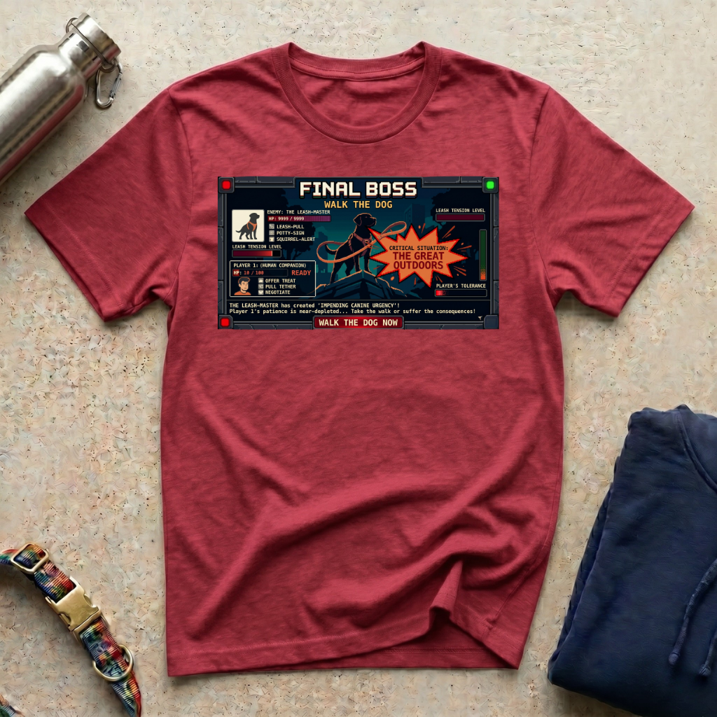 Final Boss - Walk the Dog T-Shirt