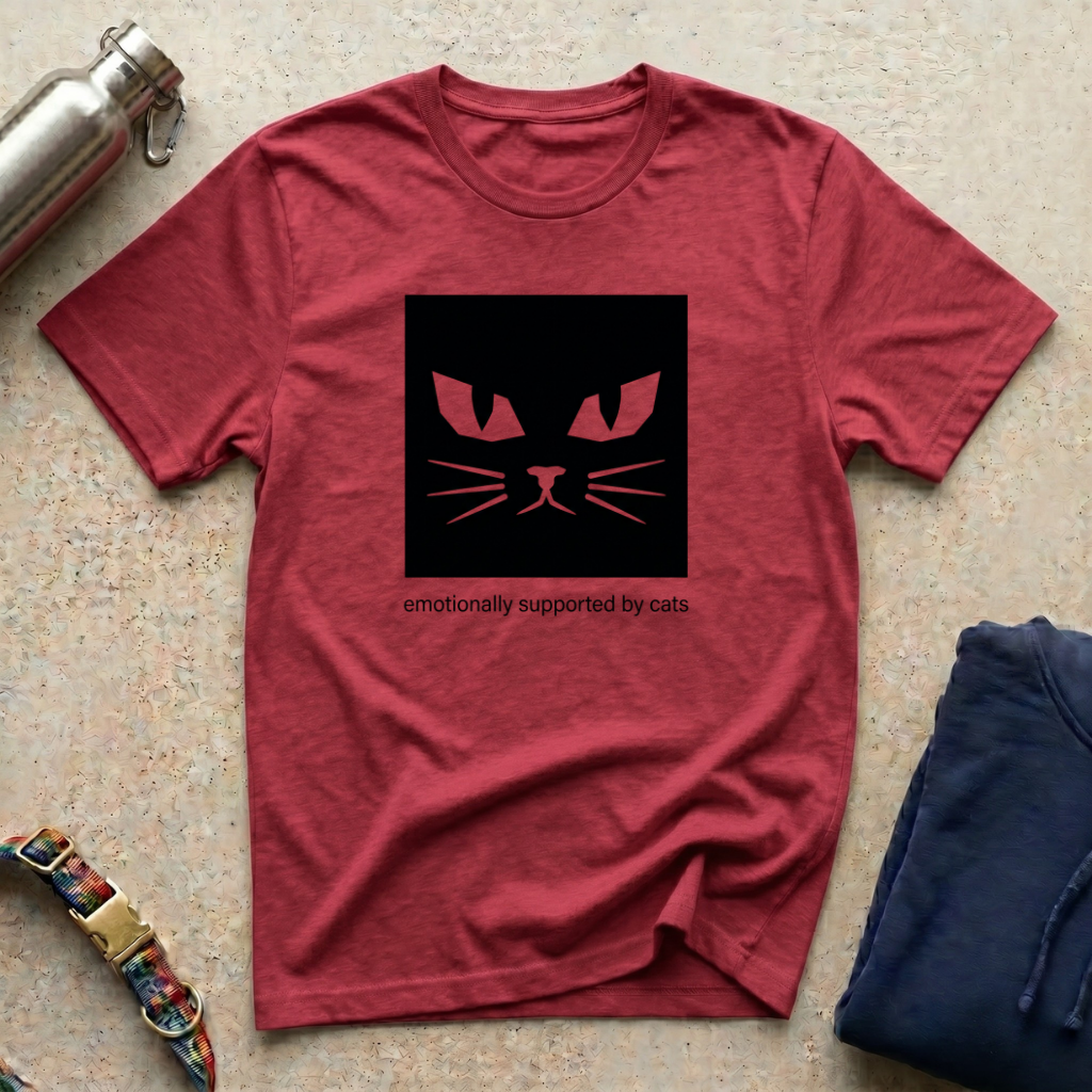 Emotionally Supported by Cats T-Shirt
