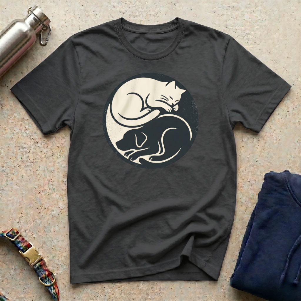 Dog and Cat Yin-Yang T-Shirt