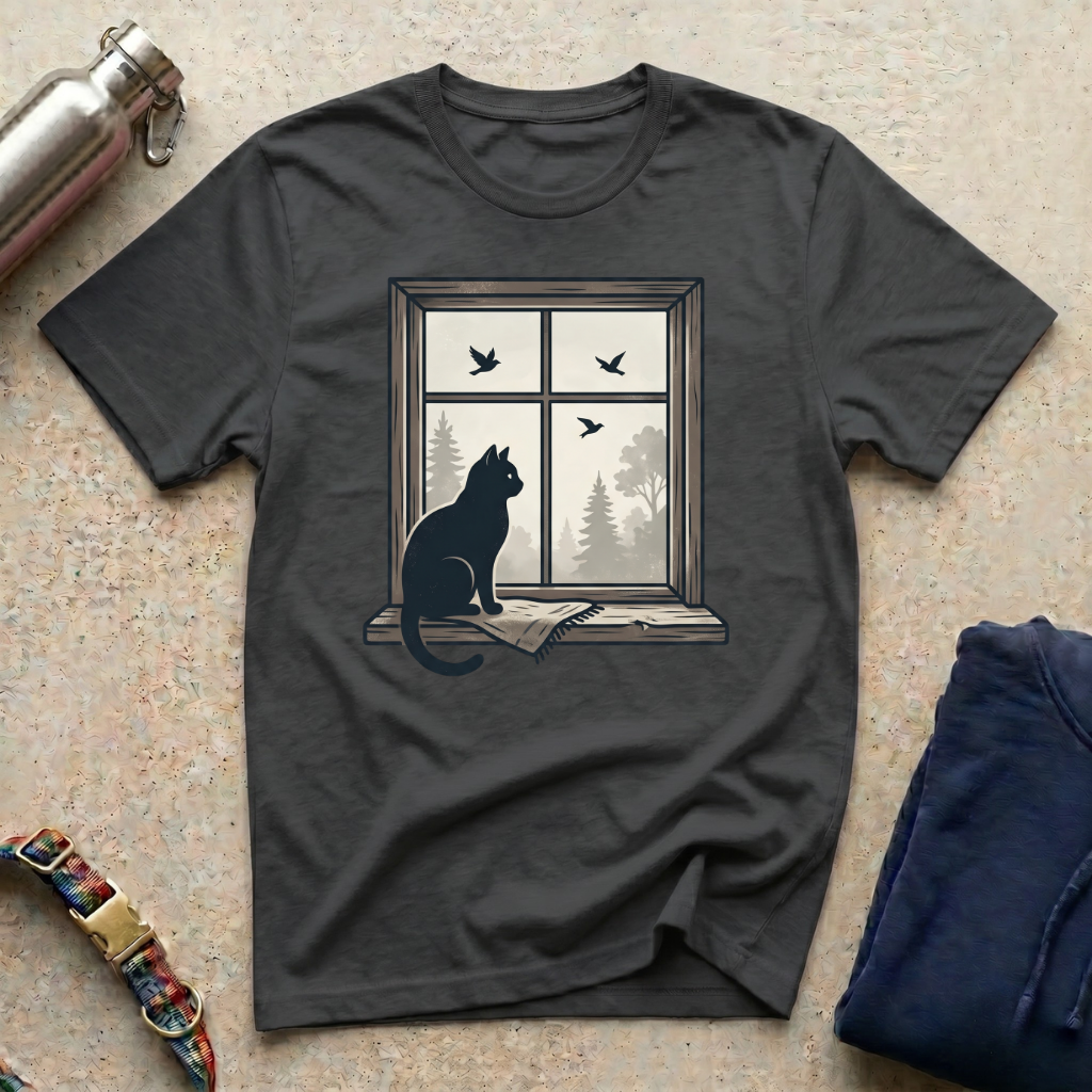 Cat Window Scene T-Shirt