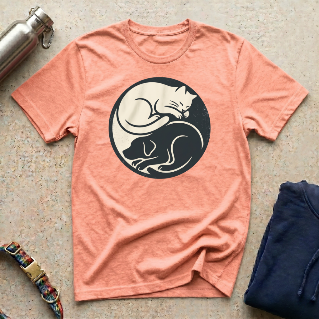 Dog and Cat Yin-Yang T-Shirt