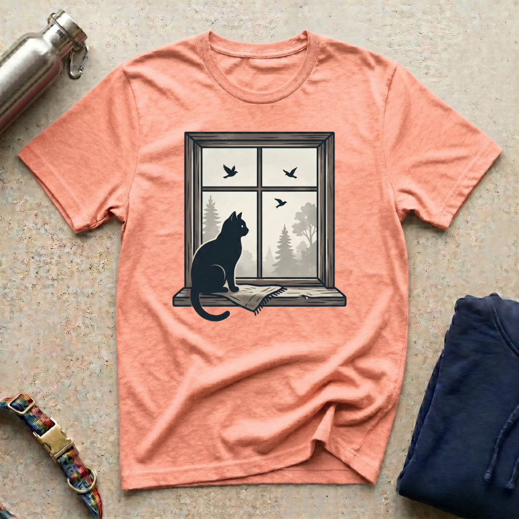Cat Window Scene T-Shirt