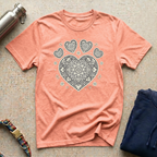 Heart-Shaped Paw Mandala T-Shirt