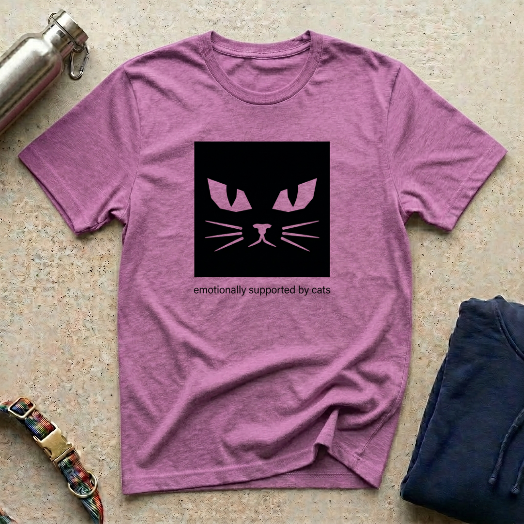 Emotionally Supported by Cats T-Shirt