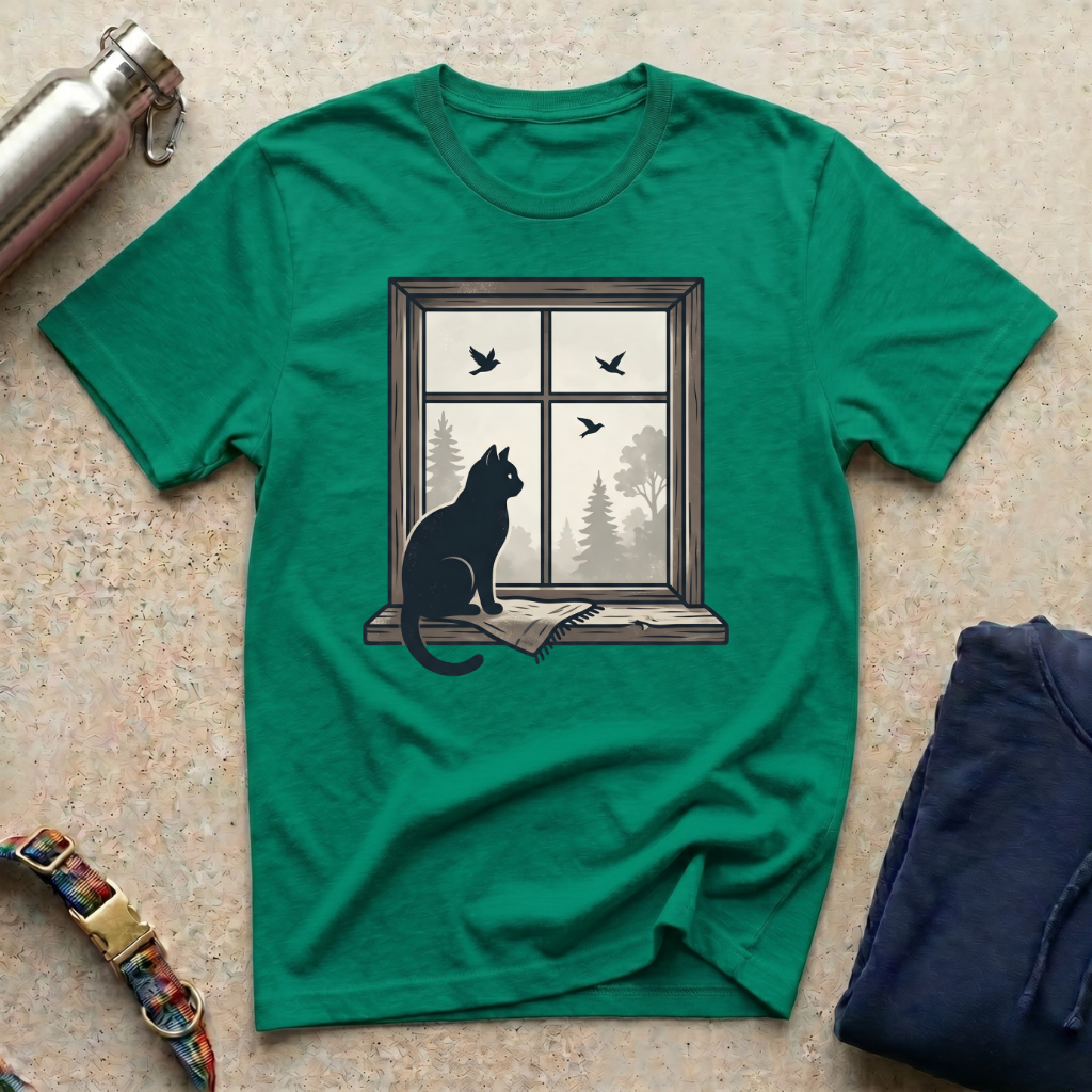 Cat Window Scene T-Shirt