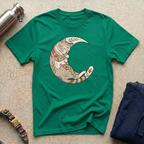 Sleeping Cat Crescent Moon T-Shirt