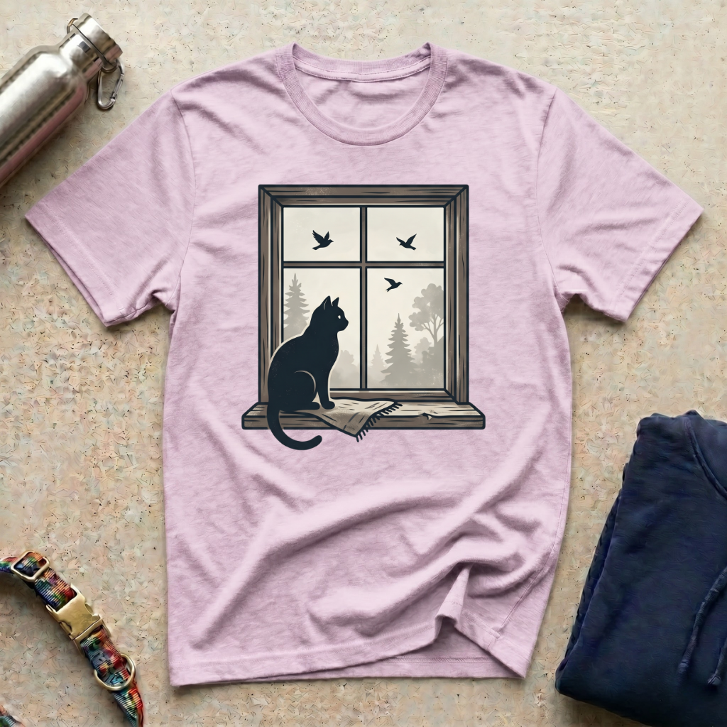 Cat Window Scene T-Shirt