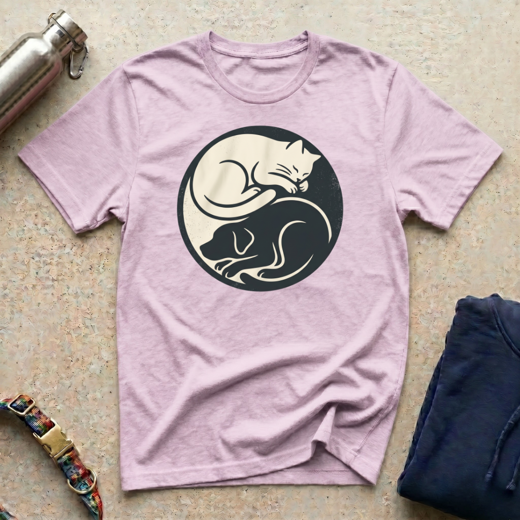 Dog and Cat Yin-Yang T-Shirt