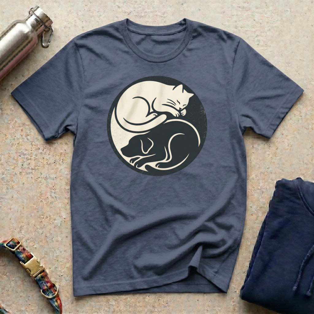 Dog and Cat Yin-Yang T-Shirt