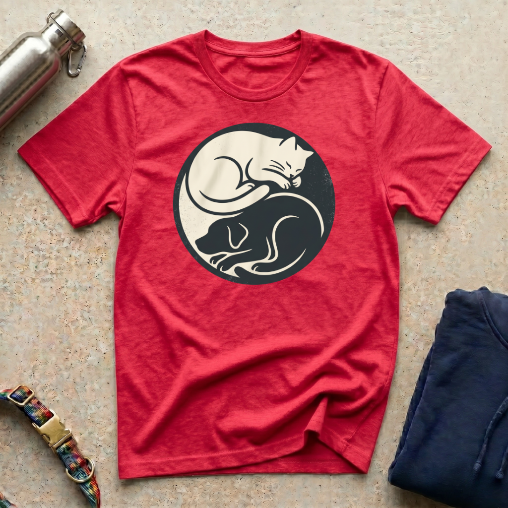Dog and Cat Yin-Yang T-Shirt