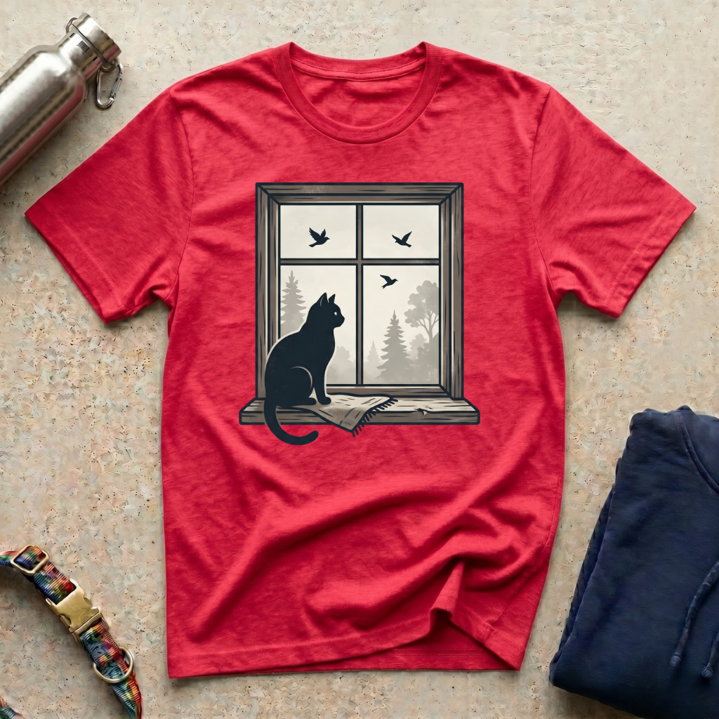 Cat Window Scene T-Shirt
