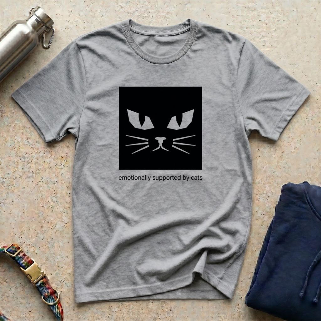 Emotionally Supported by Cats T-Shirt