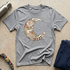 Sleeping Cat Crescent Moon T-Shirt
