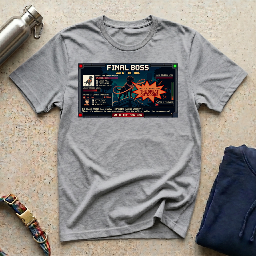 Final Boss - Walk the Dog T-Shirt