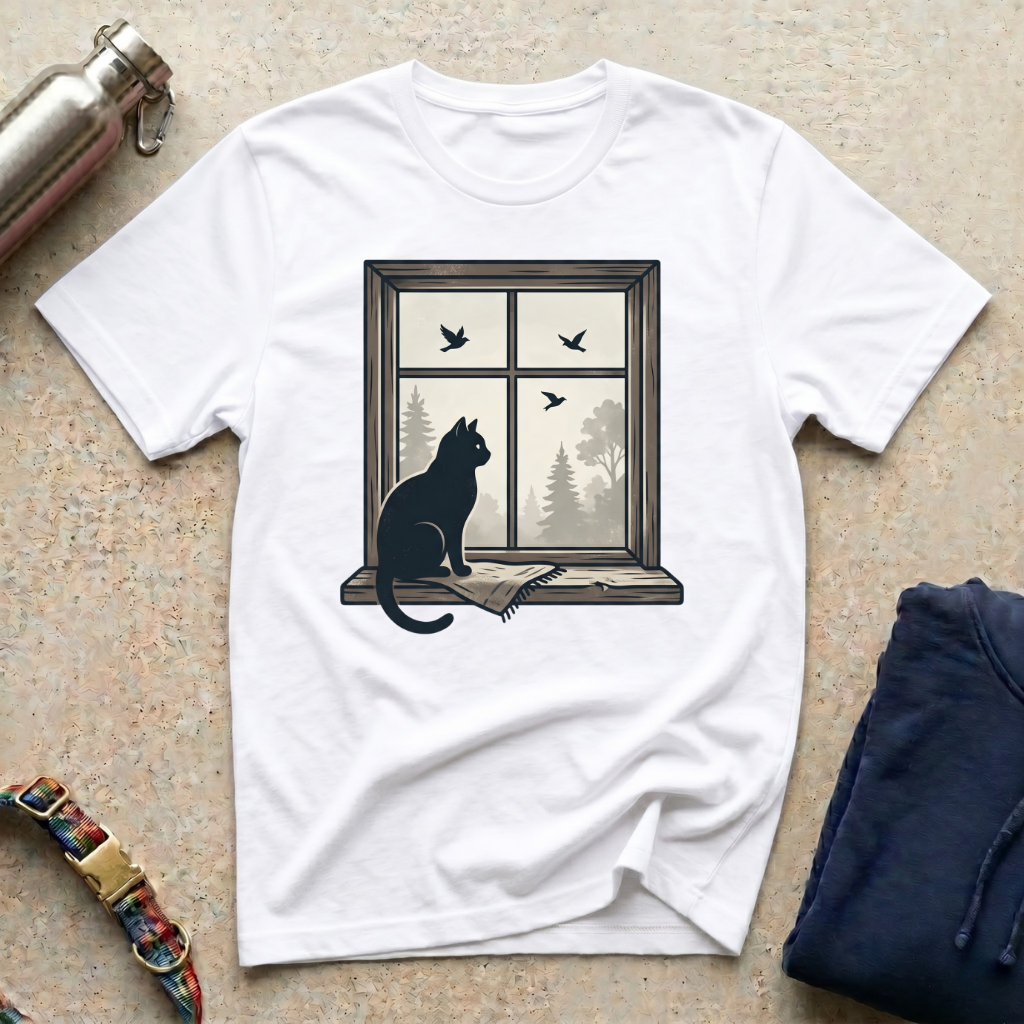 Cat Window Scene T-Shirt