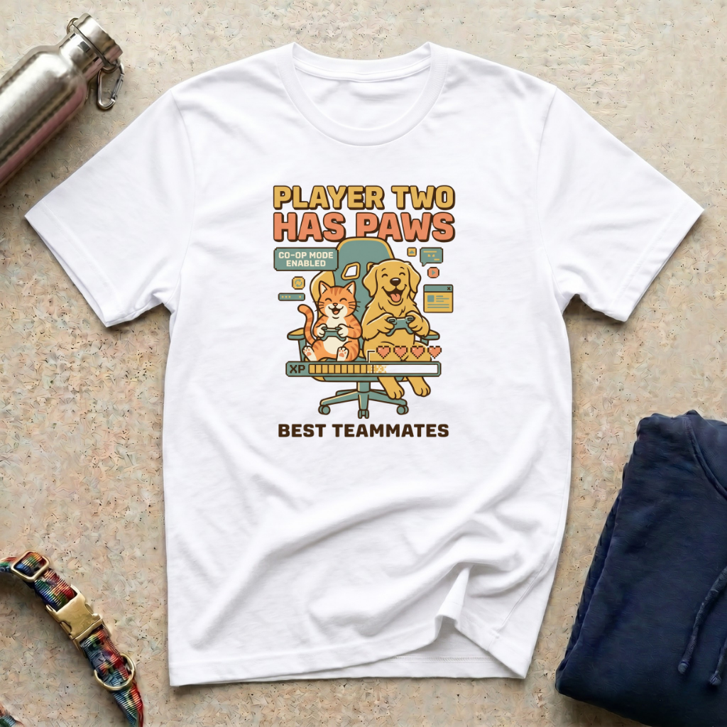 Player Two Has Paws T-Shirt