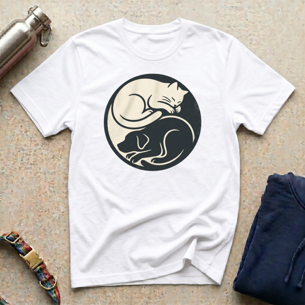 Dog and Cat Yin-Yang T-Shirt