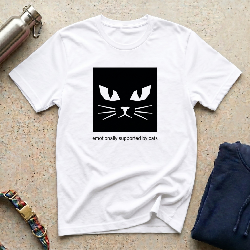 Emotionally Supported by Cats T-Shirt